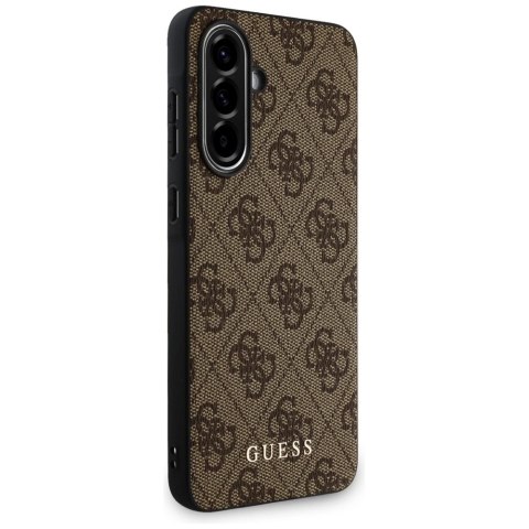 Etui Guess 4G Metal Gold Logo na Samsung Galaxy A56 - brązowe Etui Guess 4G Metal Gold Logo na Samsung Galaxy A56 - brązowe
