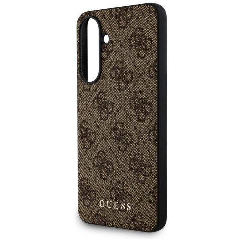 Etui Guess 4G Metal Gold Logo na Samsung Galaxy A56 - brązowe Etui Guess 4G Metal Gold Logo na Samsung Galaxy A56 - brązowe