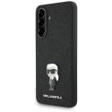 Etui Karl Lagerfeld Fixed Glitter Ikonik Logo Metal Pin na Samsung Galaxy A56 - czarne