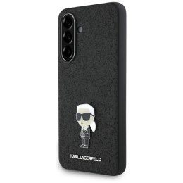 Etui Karl Lagerfeld Fixed Glitter Ikonik Logo Metal Pin na Samsung Galaxy A56 - czarne