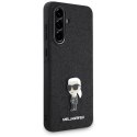 Etui Karl Lagerfeld Fixed Glitter Ikonik Logo Metal Pin na Samsung Galaxy A56 - czarne