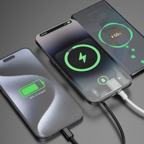 Powerbank Dudao K14S+ 10000mAh 20W USB-A / USB-C / MagSafe z podstawką - czarny Powerbank Dudao K14S+ 10000mAh 20W USB-A / USB-C / MagSafe z podstawką - czarny