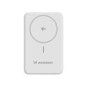 Powerbank Wozinsky WLWP-10KA0Y3WS 22,5W PD Qi2 10000 mAh, z podstawką, 1x USB-A, 1x USB-C - biały
