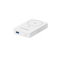 Powerbank Wozinsky WLWP-10KA0Y3WS 22,5W PD Qi2 10000 mAh, z podstawką, 1x USB-A, 1x USB-C - biały