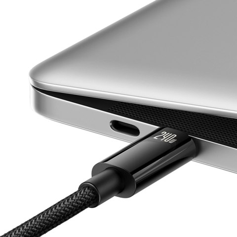 Kabel Baseus CAWJ040101 USB-C - USB-C 240W 480Mb/s 2m - czarno-szary Kabel Baseus CAWJ040101 USB-C - USB-C 240W 480Mb/s 2m - czarno-szary