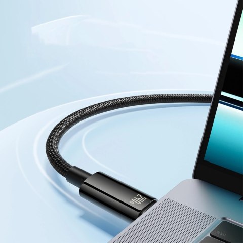 Kabel Baseus CAWJ040101 USB-C - USB-C 240W 480Mb/s 2m - czarno-szary Kabel Baseus CAWJ040101 USB-C - USB-C 240W 480Mb/s 2m - czarno-szary