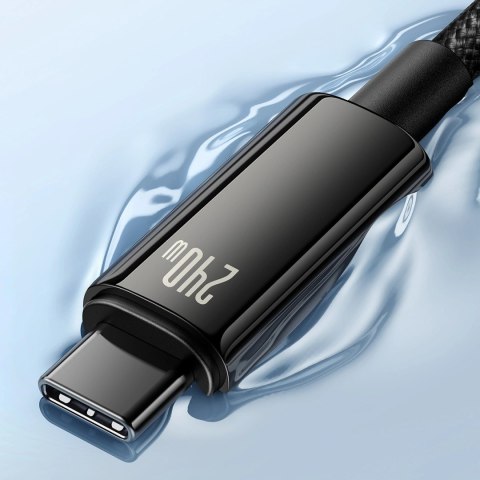 Kabel Baseus CAWJ040101 USB-C - USB-C 240W 480Mb/s 2m - czarno-szary Kabel Baseus CAWJ040101 USB-C - USB-C 240W 480Mb/s 2m - czarno-szary