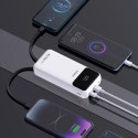 Powerbank Dudao K15Pro 20000mAh 22.5W PD USB-C / USB-A / wbudowane kable Lightning i USB-C - biały Powerbank Dudao K15Pro 20000mAh 22.5W PD USB-C / USB-A / wbudowane kable Lightning i USB-C - biały