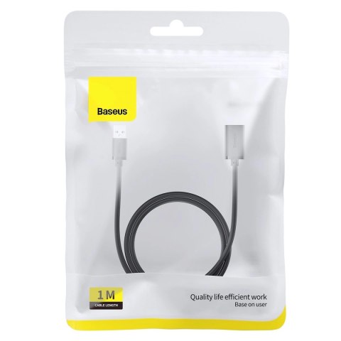 Przedłużacz kabel USB 2.0 1.5m Baseus AirJoy Series - czarny Przedłużacz kabel USB 2.0 1.5m Baseus AirJoy Series - czarny