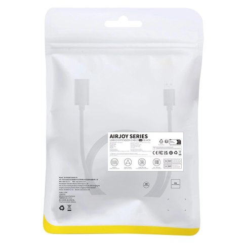 Przedłużacz kabel USB 2.0 1.5m Baseus AirJoy Series - czarny Przedłużacz kabel USB 2.0 1.5m Baseus AirJoy Series - czarny