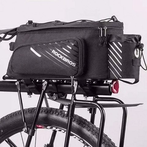 Torba rowerowa Rockbros A9-BK na bagażnik - czarna Torba rowerowa Rockbros A9-BK na bagażnik - czarna