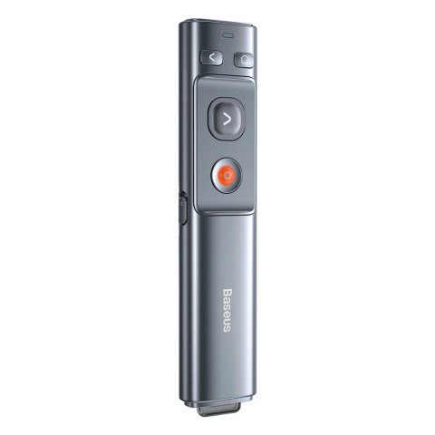 Wskaźnik laserowy Baseus Orange Dot bezprzewodowy do prezentacji - szary (bez baterii) Wskaźnik laserowy Baseus Orange Dot bezprzewodowy do prezentacji - szary (bez baterii)