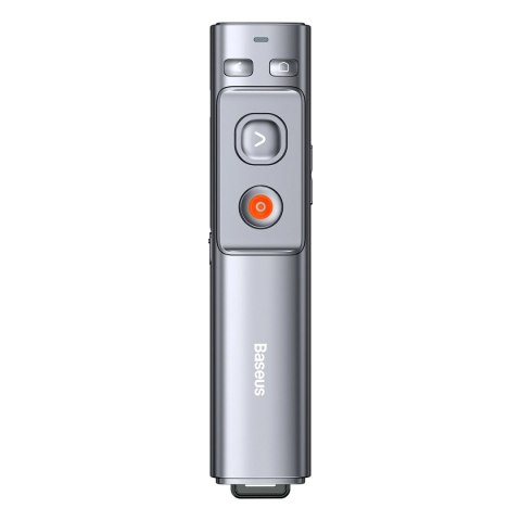 Wskaźnik laserowy Baseus Orange Dot bezprzewodowy do prezentacji - szary (bez baterii) Wskaźnik laserowy Baseus Orange Dot bezprzewodowy do prezentacji - szary (bez baterii)