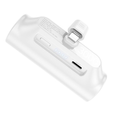 HOCO powerbank 3000 mAh z wbudowanym złączem Lightning J147 biały HOCO powerbank 3000 mAh z wbudowanym złączem Lightning J147 biały