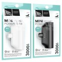 HOCO powerbank 3000 mAh z wbudowanym złączem Lightning J147 biały HOCO powerbank 3000 mAh z wbudowanym złączem Lightning J147 biały