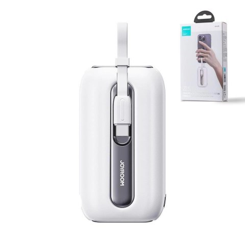 Joyroom mini powerbank 10000mAh Colorful Series 22.5W z 2 wbudowanymi kablami USB C i Lightning biały (JR-L012) Joyroom mini powerbank 10000mAh Colorful Series 22.5W z 2 wbudowanymi kablami USB C i Lightning biały (JR-L012)