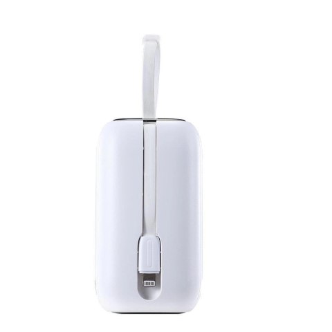 Joyroom mini powerbank 10000mAh Colorful Series 22.5W z 2 wbudowanymi kablami USB C i Lightning biały (JR-L012) Joyroom mini powerbank 10000mAh Colorful Series 22.5W z 2 wbudowanymi kablami USB C i Lightning biały (JR-L012)