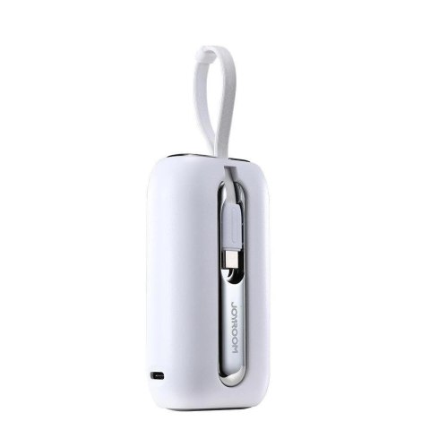 Joyroom mini powerbank 10000mAh Colorful Series 22.5W z 2 wbudowanymi kablami USB C i Lightning biały (JR-L012) Joyroom mini powerbank 10000mAh Colorful Series 22.5W z 2 wbudowanymi kablami USB C i Lightning biały (JR-L012)
