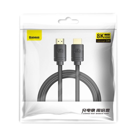 Kabel HDMI Baseus High Definition Series 8K 1m - czarny Kabel HDMI Baseus High Definition Series 8K 1m - czarny