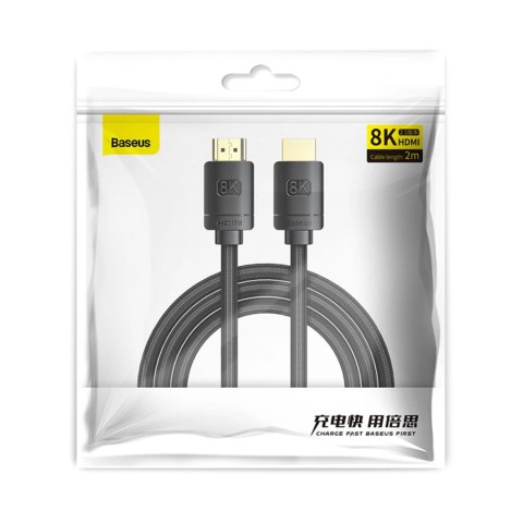 Kabel HDMI Baseus High Definition Series 8K 2m - czarny Kabel HDMI Baseus High Definition Series 8K 2m - czarny