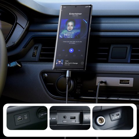 Kabel Joyroom Audio Transfer Series SY-A07 mini jack 3,5 mm / USB-C 1,2m - czarny Kabel Joyroom Audio Transfer Series SY-A07 mini jack 3,5 mm / USB-C 1,2m - czarny