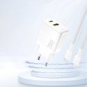 Ładowarka Dudao A26T GaN 25W USB-A, USB-C - biała Ładowarka Dudao A26T GaN 25W USB-A, USB-C - biała