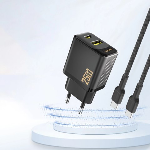 Ładowarka Dudao A26T GaN 25W USB-A, USB-C - czarna Ładowarka Dudao A26T GaN 25W USB-A, USB-C - czarna