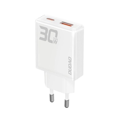 Ładowarka sieciowa GaN Dudao A30EU 30W USB-A / USB-C - biała Ładowarka sieciowa GaN Dudao A30EU 30W USB-A / USB-C - biała