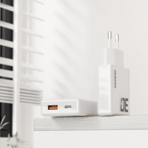 Ładowarka sieciowa GaN Dudao A30EU 30W USB-A / USB-C - biała Ładowarka sieciowa GaN Dudao A30EU 30W USB-A / USB-C - biała
