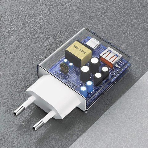 Ładowarka sieciowa GaN Dudao A30EU 30W USB-A / USB-C - biała Ładowarka sieciowa GaN Dudao A30EU 30W USB-A / USB-C - biała