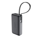 Powerbank Acefast M7-10000 PD30W z wbudowanym kablem - czarny Powerbank Acefast M7-10000 PD30W z wbudowanym kablem - czarny