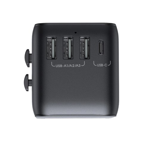 Adapter podróżny Joyroom JR-TCW01 uniwersalny 17W EU / US / UK / JP / AU / CN - czarny Adapter podróżny Joyroom JR-TCW01 uniwersalny 17W EU / US / UK / JP / AU / CN - czarny