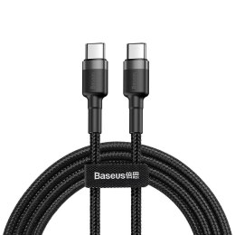 BASEUS kabel Typ C do Typ C Power Delivery PD60W 2.0 (3A 20V) Cafule CATKLF-HG1 2 metry szaro-czarny