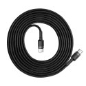 BASEUS kabel Typ C do Typ C Power Delivery PD60W 2.0 (3A 20V) Cafule CATKLF-HG1 2 metry szaro-czarny BASEUS kabel Typ C do Typ C Power Delivery PD60W 2.0 (3A 20V) Cafule CATKLF-HG1 2 metry szaro-czarny