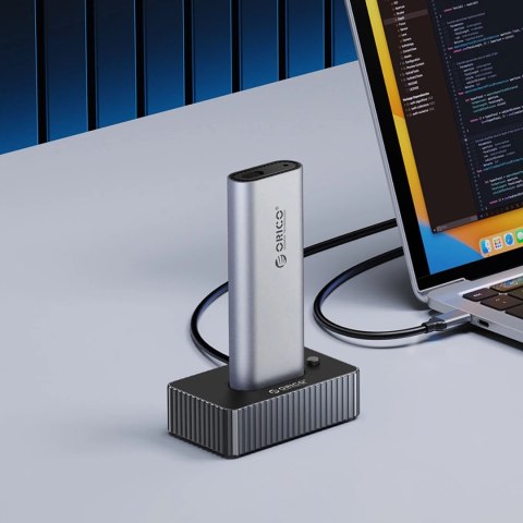 Stacja dokująca do dysku M.2 NVME - szara Stacja dokująca do dysku M.2 NVME - szara