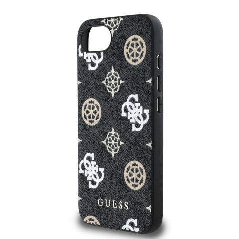 Etui Guess PU 4G Peony z MagSafe na iPhone 16e - czarne Etui Guess PU 4G Peony z MagSafe na iPhone 16e - czarne