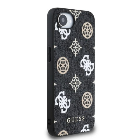 Etui Guess PU 4G Peony z MagSafe na iPhone 16e - czarne Etui Guess PU 4G Peony z MagSafe na iPhone 16e - czarne