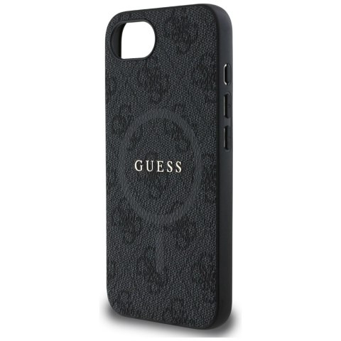 Etui Guess PU Leather 4G Colored Ring z MagSafe na iPhone 16e - czarne Etui Guess PU Leather 4G Colored Ring z MagSafe na iPhone 16e - czarne