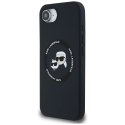 Etui Karl Lagerfeld Liquid Silicone Karl & Choupette Heads z MagSafe na iPhone 16e - czarne