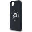 Etui Karl Lagerfeld Liquid Silicone Karl & Choupette Heads z MagSafe na iPhone 16e - czarne