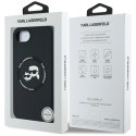 Etui Karl Lagerfeld Liquid Silicone Karl & Choupette Heads z MagSafe na iPhone 16e - czarne
