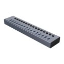 HUB 16-portowy z włącznikiem USB-A 3.0 - szary HUB 16-portowy z włącznikiem USB-A 3.0 - szary