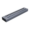 HUB 16-portowy z włącznikiem USB-A 3.0 - szary HUB 16-portowy z włącznikiem USB-A 3.0 - szary
