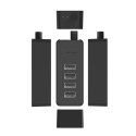 HUB 4-portowy USB-A 2.0 przewód 1M - czarny HUB 4-portowy USB-A 2.0 przewód 1M - czarny