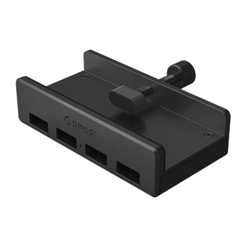HUB 4-portowy montowany na zacisk USB-A 3.0 - czarny HUB 4-portowy montowany na zacisk USB-A 3.0 - czarny