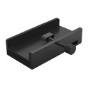 HUB 4-portowy montowany na zacisk USB-A 3.0 - czarny HUB 4-portowy montowany na zacisk USB-A 3.0 - czarny