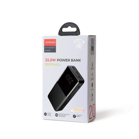 Joyroom powerbank 20000mAh 22.5W PD QC3.0 AFC czarny (JR-QP192) Joyroom powerbank 20000mAh 22.5W PD QC3.0 AFC czarny (JR-QP192)