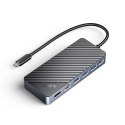 Kieszeń dyskowa M.2 z HUB 8w1 input: USB-C / output: 1x USB-A 3.2 + 1x 1x USB-C 3.2 + 2x USB-A 2.0 + 1x HDMI + 1x Ethernet - cza Kieszeń dyskowa M.2 z HUB 8w1 input: USB-C / output: 1x USB-A 3.2 + 1x 1x USB-C 3.2 + 2x USB-A 2.0 + 1x HDMI + 1x Ethernet - cza