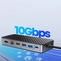 Kieszeń dyskowa M.2 z HUB 8w1 input: USB-C / output: 1x USB-A 3.2 + 1x 1x USB-C 3.2 + 2x USB-A 2.0 + 1x HDMI + 1x Ethernet - cza Kieszeń dyskowa M.2 z HUB 8w1 input: USB-C / output: 1x USB-A 3.2 + 1x 1x USB-C 3.2 + 2x USB-A 2.0 + 1x HDMI + 1x Ethernet - cza