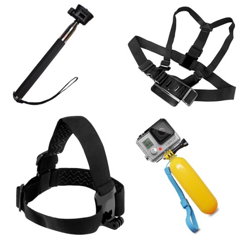 Zestaw 9 w 1 akcesoria do kamer sportowych GoPro SJCAM Zestaw 9 w 1 akcesoria do kamer sportowych GoPro SJCAM